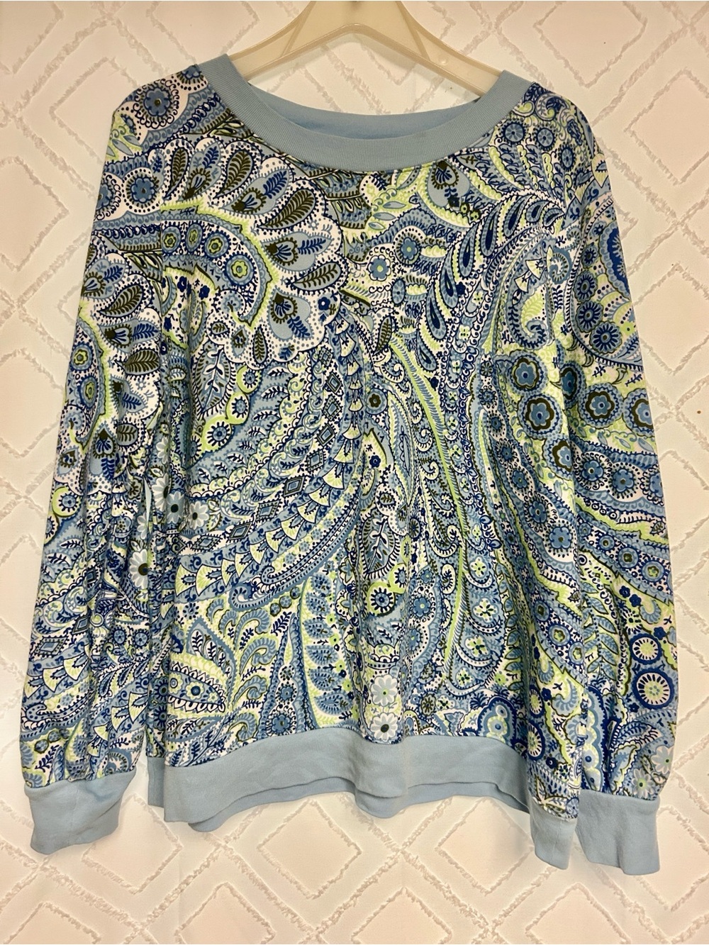 Talbots Blue Paisley Sweatshirt